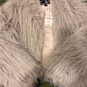 Light Gray Faux Fur Jacket